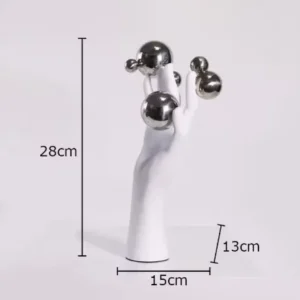 Escultura Abstrata de Metal Dourado para Decoração de Mesa - Modelo 4 - G