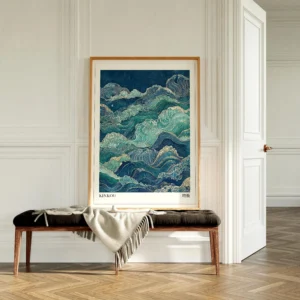 Impressão em Tela Onda de Hokusai - Arte Japonesa Moderna para Decoração