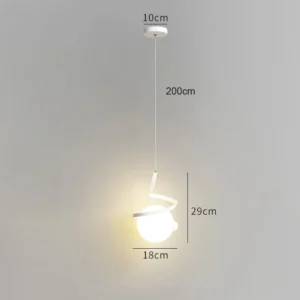 Luminária Pendente LED Moderna em Vidro para Sala e Cozinha