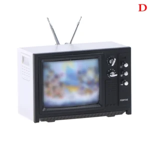 Mini TV Retro em Miniatura para Decoração de Ambientes e Brincadeiras