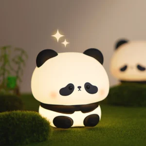 Luminária Noturna Panda em Silicone Recarregável - Luz LED Infantil - Panda1