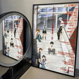 Pôster Anime Neon Genesis Evangelion para Decoração de Parede - Modelo 8, Sem Moldura 55x80cm