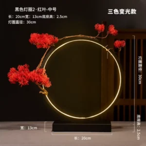Lâmpada de Anel LED Estilo Chinês para Decoração de Ambientes