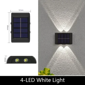 Luz Solar LED à Prova d'Água para Jardim e Varanda - Iluminação Ecológica - 8Unidades
