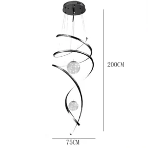Lustre Moderno para Escada - Luminária Pendente LED para Sala de Estar