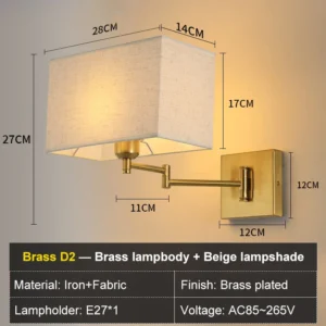 Arandela Moderna com Braço Oscilante para Iluminação Residencial