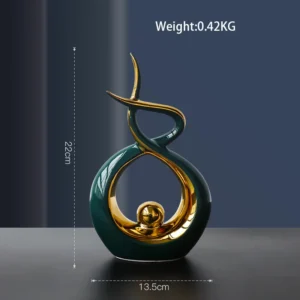 Estatueta de Cerâmica Abstrata Nórdica para Decoração de Casa e Escritório - Modelo 2