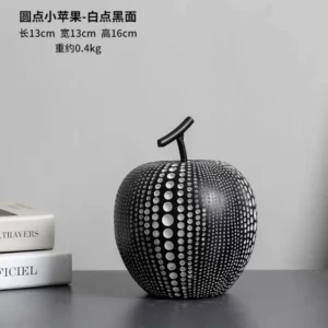Estátua Abstrata de Frutas em Resina para Decoração de Interiores - P.Maçã Preta