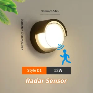 Lâmpada de Parede LED com Sensor de Movimento - 6W/12W - Branco Frio
