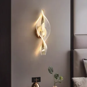 Arandela de Parede LED Moderna em Ouro e Preto para Iluminação Interna