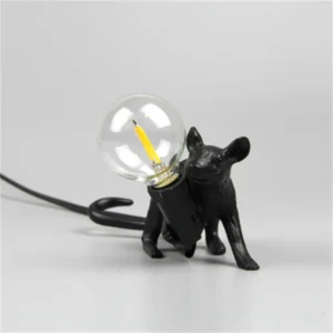Candeeiro de Mesa LED Animal em Resina - Abajur Decorativo Moderno