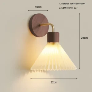 Arandela Moderna de Madeira para Iluminação Interna - Laranja