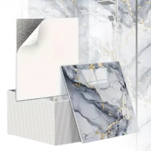 Adesivos 3D Efeito Mármore para Banheiro e Cozinha - 10 Peças