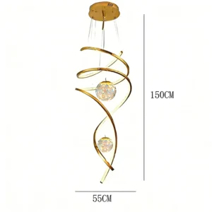 Lustre Moderno para Escada - Luminária Pendente LED para Sala de Estar