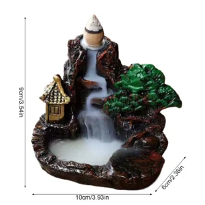 Queimador de Incenso de Resina Cerâmica com Efeito Refluxo para Decoração - Modelo D