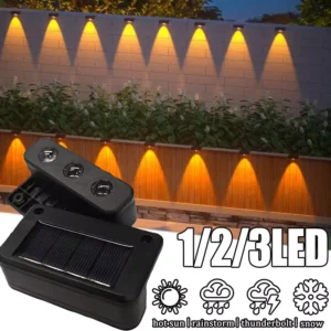 Lâmpada de Parede Solar à Prova d'Água para Jardim e Casa