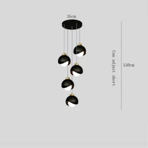 Luminária Pendente Moderna de Vidro com LED para Decoração