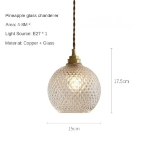 Luminária Pendente Moderna de Vidro para Sala e Quarto - Estilo Escandinavo