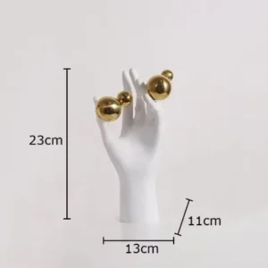 Escultura Abstrata de Metal Dourado para Decoração de Mesa - Modelo 1 - P