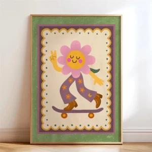 Pôster de Animais Divertidos para Quarto Infantil - Decoração Moderna