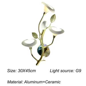 Luminária de Parede Moderna em Cerâmica para Quarto e Sala