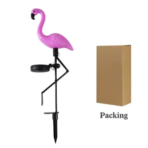 Luminária Solar Flamingo para Jardim e Pátio - Decoração Externa - Modelo A-1