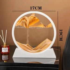 Ornamento de Pintura em Areia 3D para Decoração de Sala de Estar - 7 polegadas Amarelo