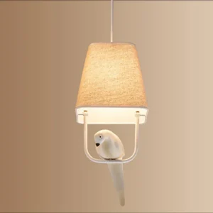 Lustre Nórdico de Três Cabeças com Pássaros - Decoração Moderna