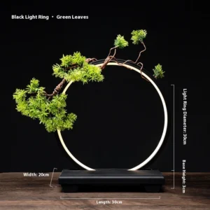 Ornamento de Anel de Luz LED Estilo Chinês para Decoração e Fotografia