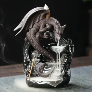 Suporte de Incenso Dragon Backflow para Decoração e Aromaterapia