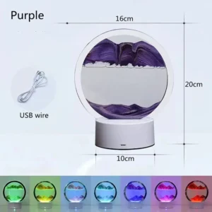 Abajur de Mesa Areia Movediça LED Colorido para Decoração