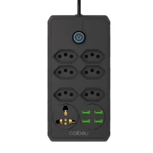 Extensão Elétrica com 2 Metros e Tomadas USB - Protetor Contra Surtos