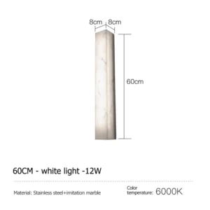 Lâmpada de Parede Moderna em Aço Inoxidável à Prova d'Água - 12W, PRETO