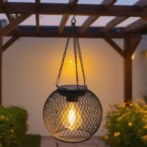 Lanterna Solar Externa à Prova d'Água com Sensor para Jardim