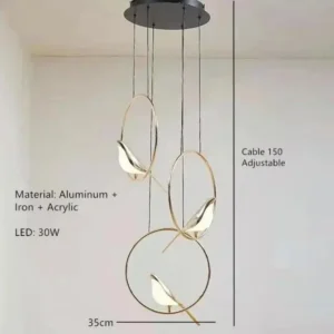 Lustre Moderno de Teto com Luz LED em Estilo Criativo para Sala e Quarto