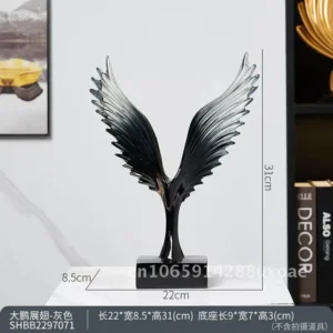 Escultura de Asas Dapeng em Resina Transparente para Decoração - Dapeng Wings gray, Asas Dapeng Azul Céu-4182