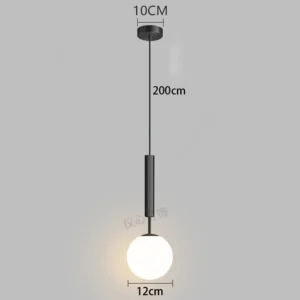 Luz Pendente LED Moderna para Decoração de Interiores - 1 Peça