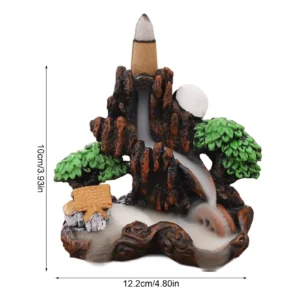 Queimador de Incenso de Resina Cerâmica com Efeito Refluxo para Decoração - Modelo C
