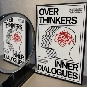 Quadro Abstrato Moderno com Ondas Azuis para Decoração de Ambientes