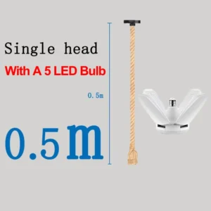 Lustre Pendente Vintage de Corda de Cânhamo E27 para Iluminação Interna - Modelo D