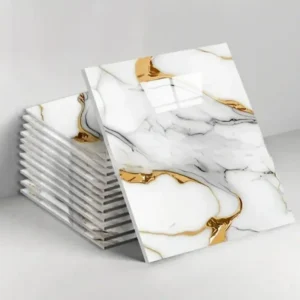 Adesivos de Azulejo 3D Efeito Mármore - 10 Peças para Decoração - Cinza Branco - 10 Peças, Outros