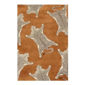 Tapete Geométrico de Pelúcia Antiderrapante para Sala e Quarto - Modelo C, 140x200cm