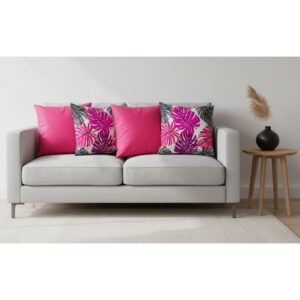 KIT c4 ALMOFADAS COM ENCHIMENTO PARA SALA QUARTO OU SOFÁ 45X45cm - COSTELAROSAcPINK
