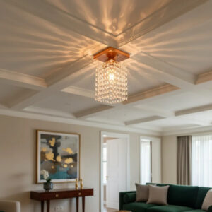 LUSTRE PLAFON CRISTAL ACRÍLICO PRATIC QUADRADO COBRE ESCOVADO LINDO PROMOÇÃO IMPERDÍVEL