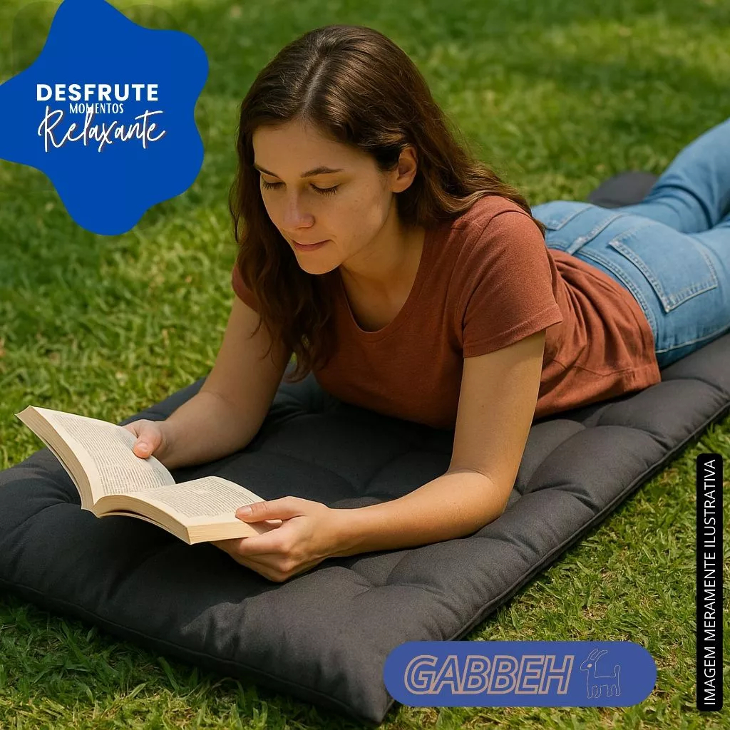 Almofada Futon Dobrável 170x60x9cm Colchonete Multiuso Chão Pallets Sofá Visita Meditação Macia
