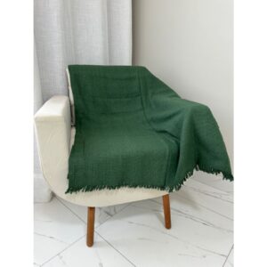Manta 3,00M x 1,80M Sofá King Grande Grossa Decoração Sala Protetora Decorativa Colcha Coberta - Verde Floresta (3,00M x 1,80M)