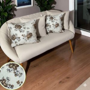 KIT c4 ALMOFADAS COM ENCHIMENTO PARA SALA QUARTO OU SOFÁ 45X45cm - FLORAL PALHAcPALHA
