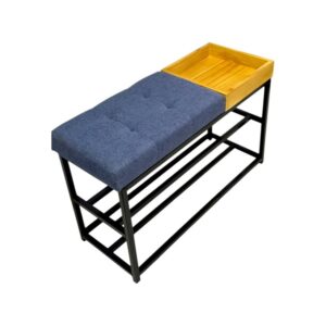 Sapateira Banco Banquinho Estofado Para Casa 80cm Aparador Luxo
