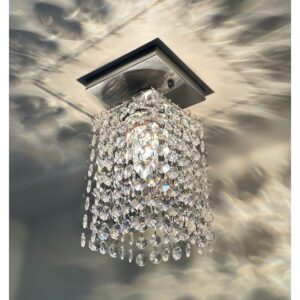 LUSTRE PLAFON CRISTAL ACRÍLICO PRATIC QUADRADO COBRE ESCOVADO LINDO PROMOÇÃO IMPERDÍVEL - Escovado