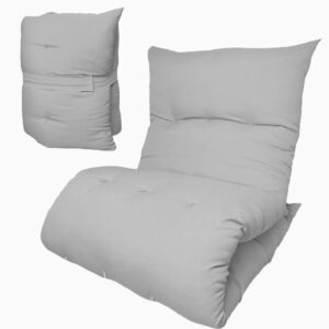 Almofada Futon Dobrável 170x60x9cm Colchonete Multiuso Chão Pallets Sofá Visita Meditação Macia - Cinza Claro